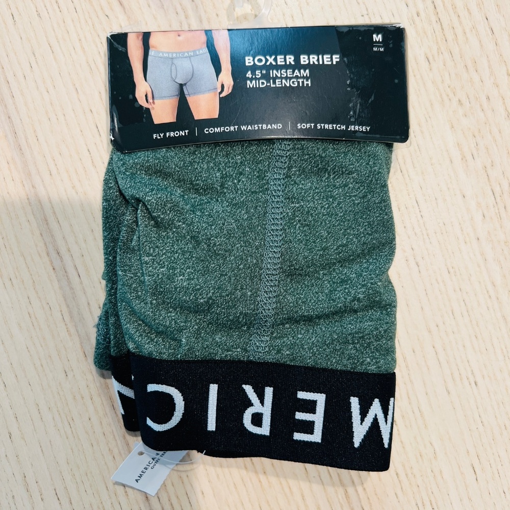 American Eagle Boxer Brief Men's 4.5" inseam mid length green size XL